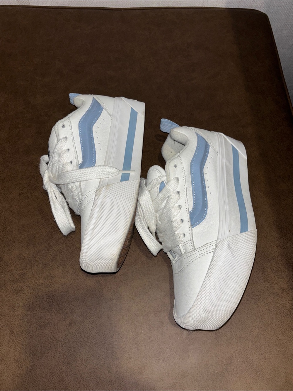 Vans Platform White Baby Blue Sneakers 7 - Picture 4 of 7